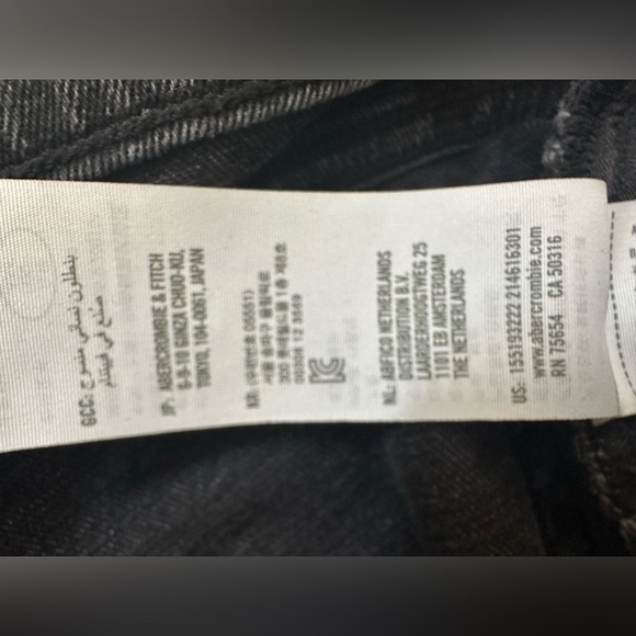 Abercrombie & Fitch crossover 90’s slim straight ultra High Rise black 31/12 - Picture 5 of 7